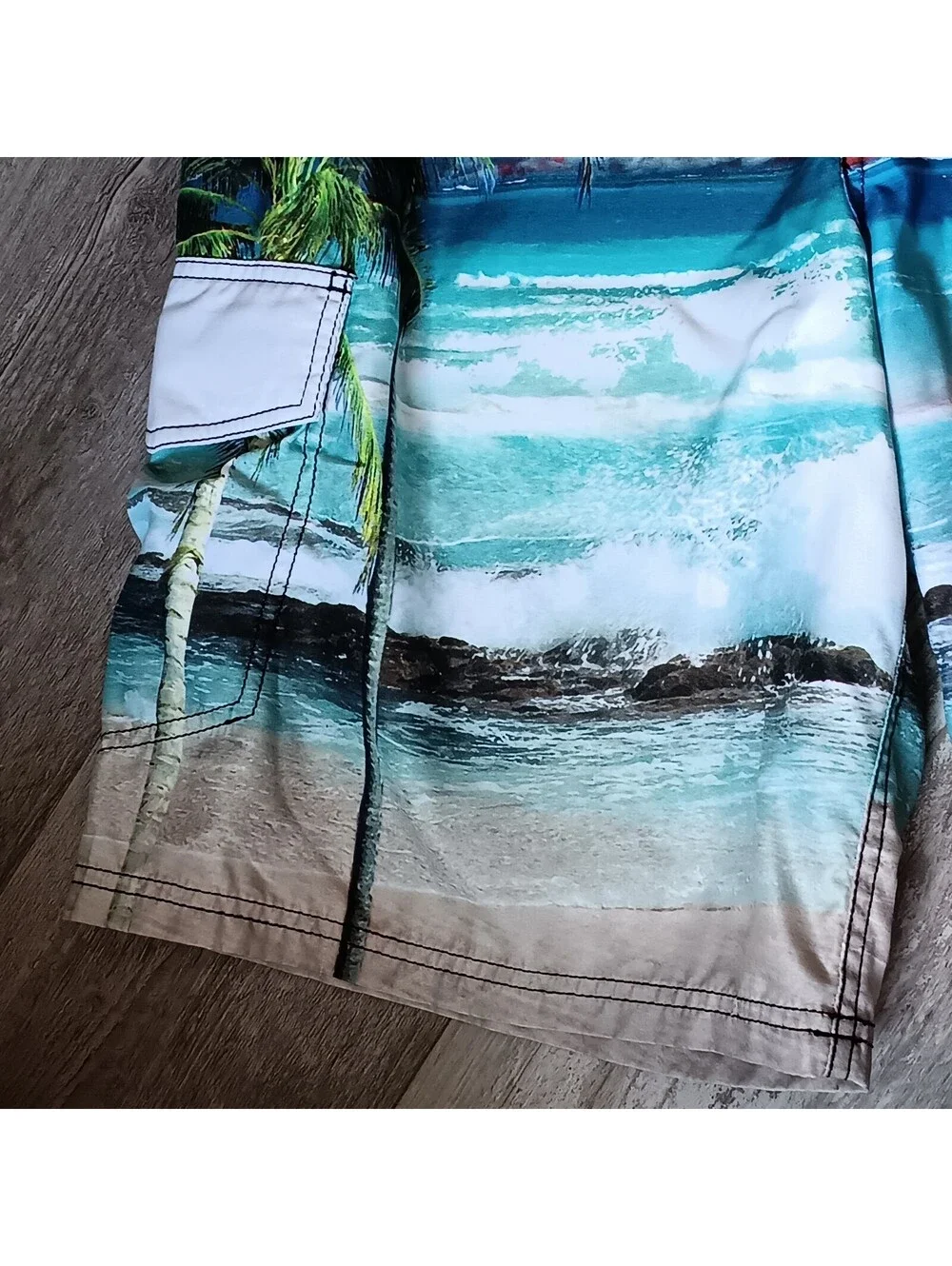 Men’s 36 OP  Swim Board Shorts  Tropical Sunset Design 1 Pocket  Surf  Beach